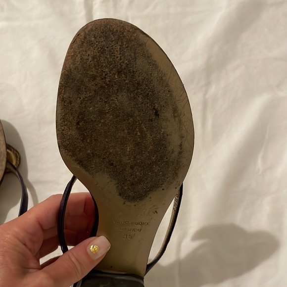 Dolce & Gabbana Purple Leather Heart Flip Flops Size 6 Sandals - Picture 9 of 9